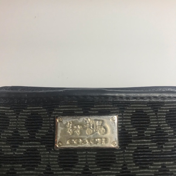 Black and dark grey Coach wallet